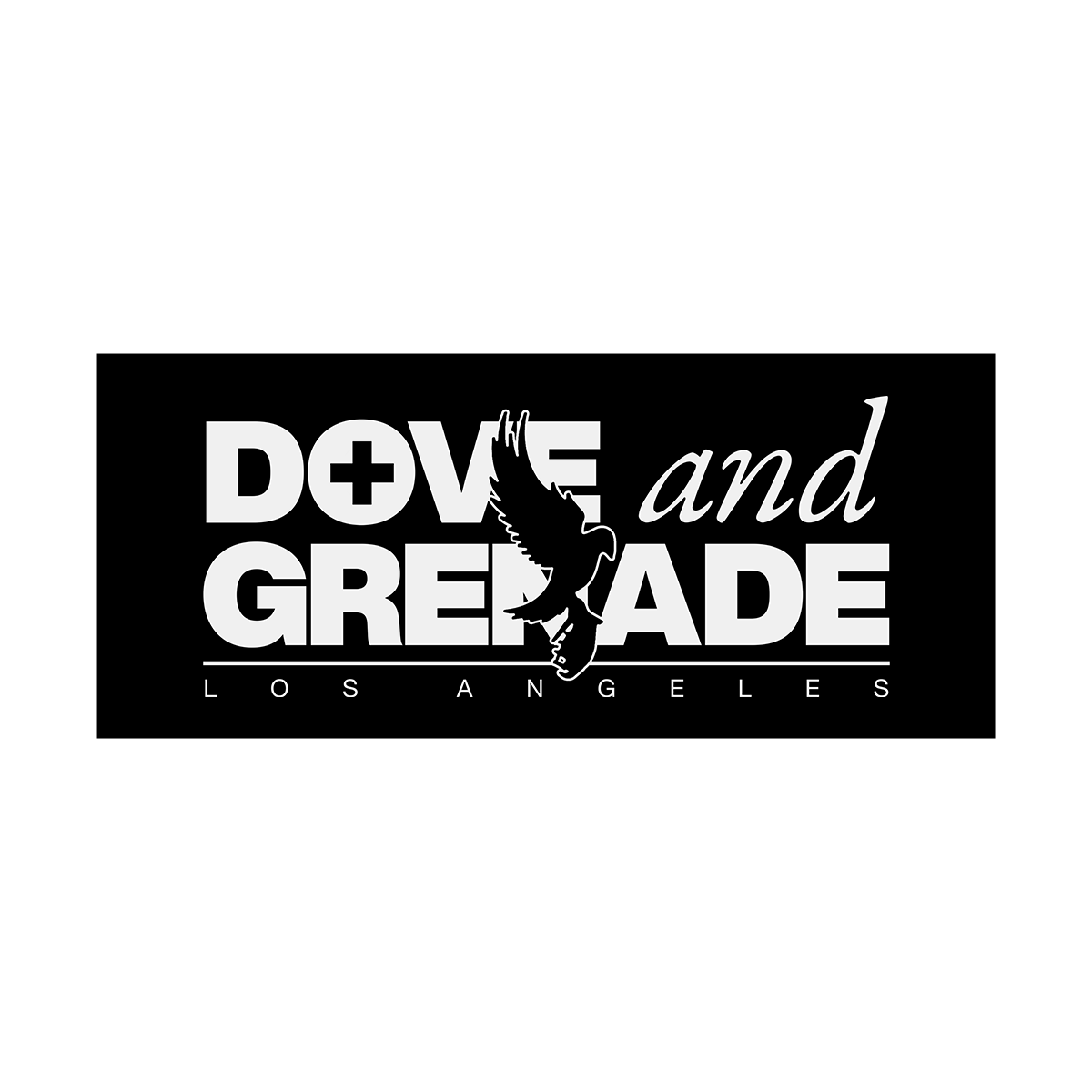 Dove & Grenade Bumper Sticker (Black)