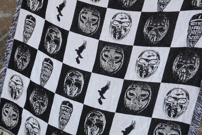 Checkered Mask Throw Blanket