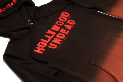 HK Evil Skull Pullover Hoodie (Blood Red Dip Dye)