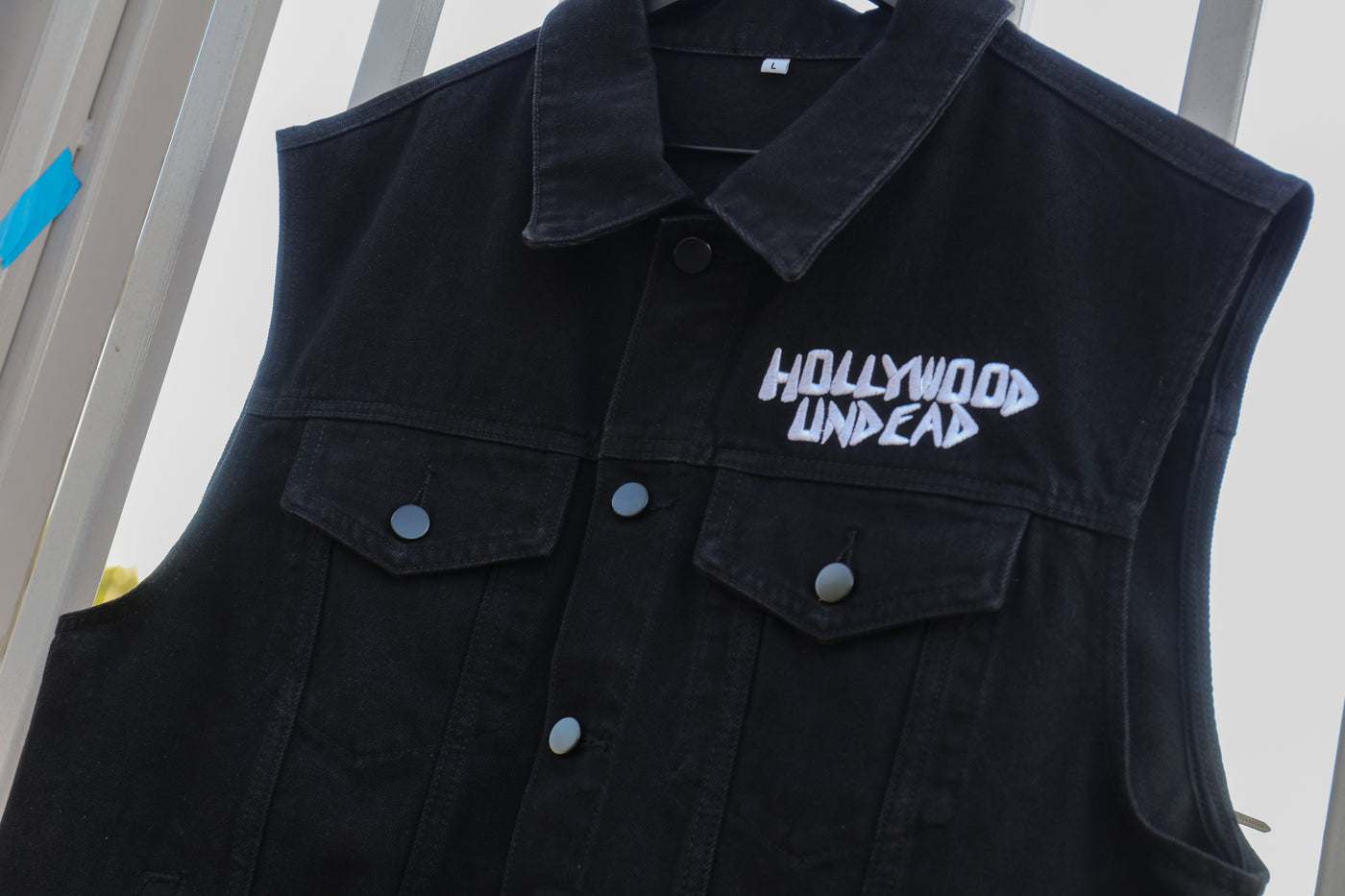 Pool Hangs Denim Vest (Black)