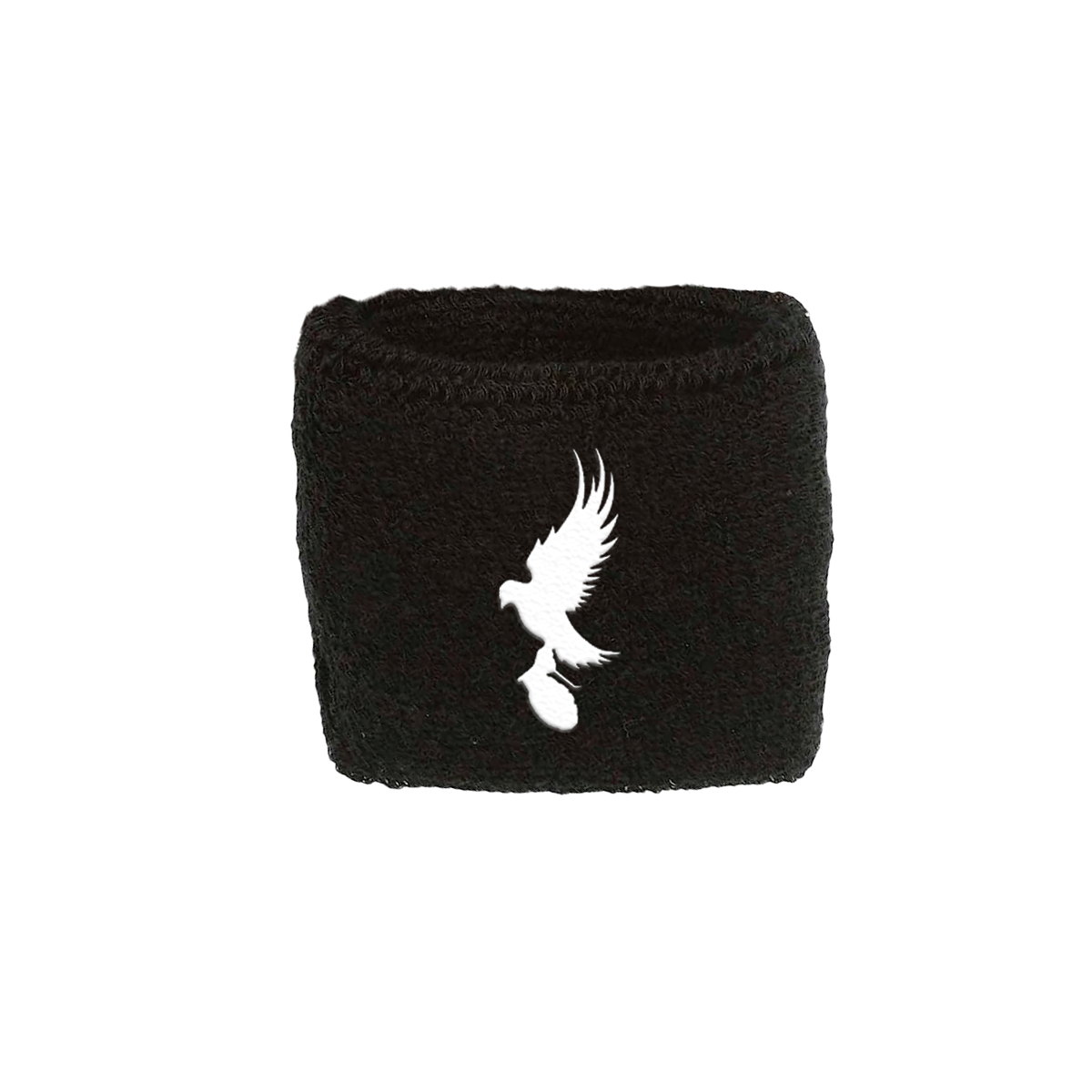 Dove & Grenade Embroidered Wristband (Black)