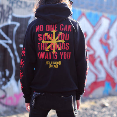 Chaos Awaits Pull Over Hoodie (Black)