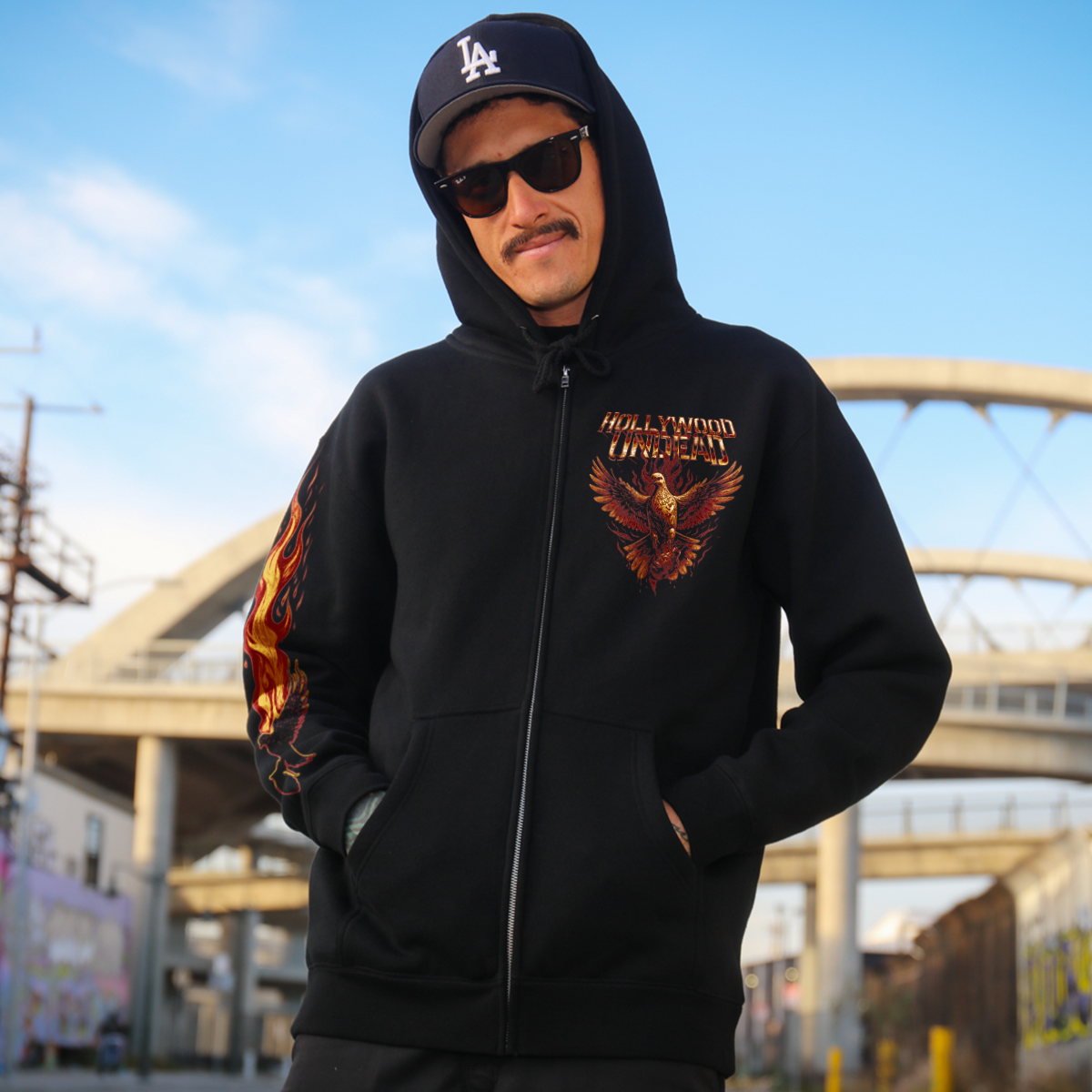 Hollywood undead zip up hoodie hotsell