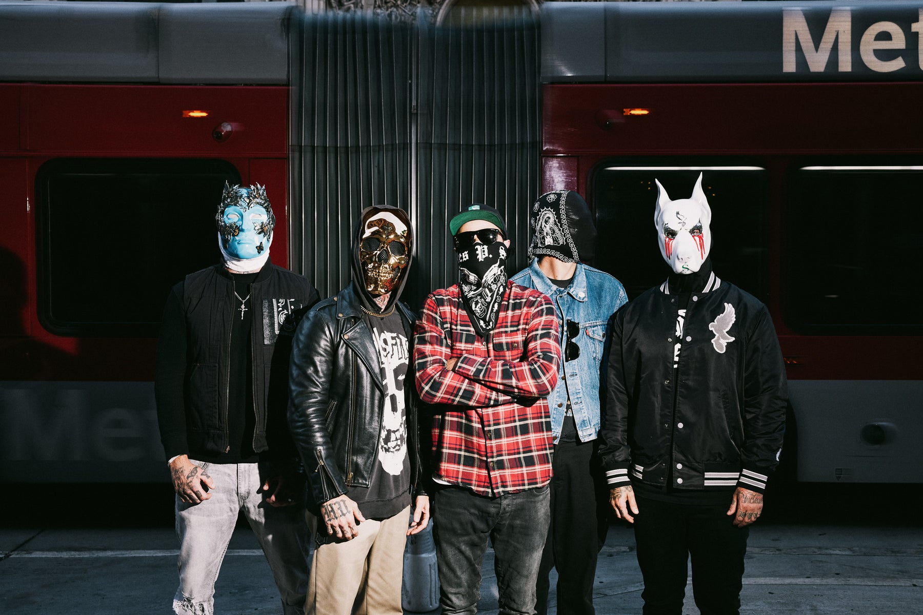 Hollywood Undead wearing new masks