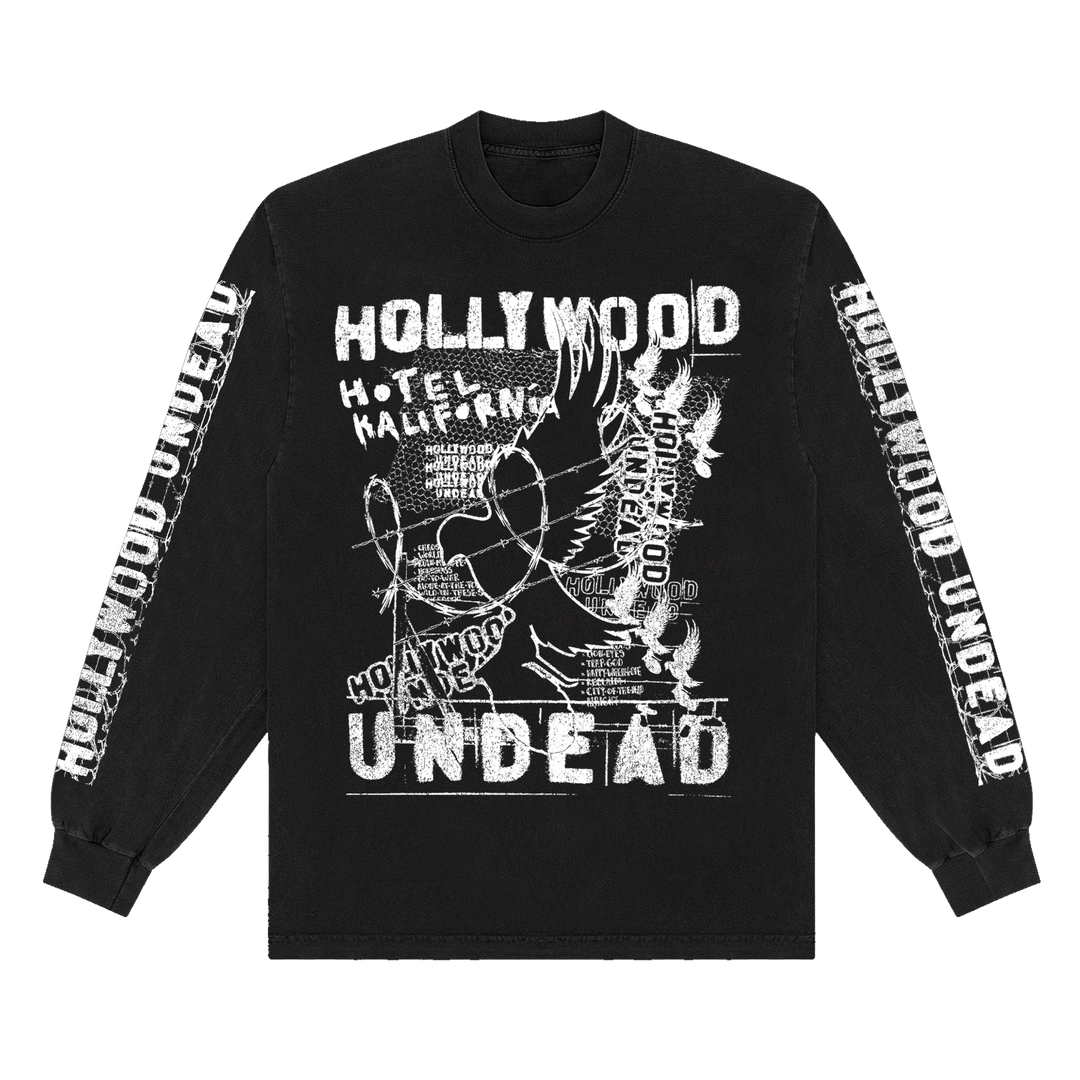 HK Collage Longsleeve Shirt Black