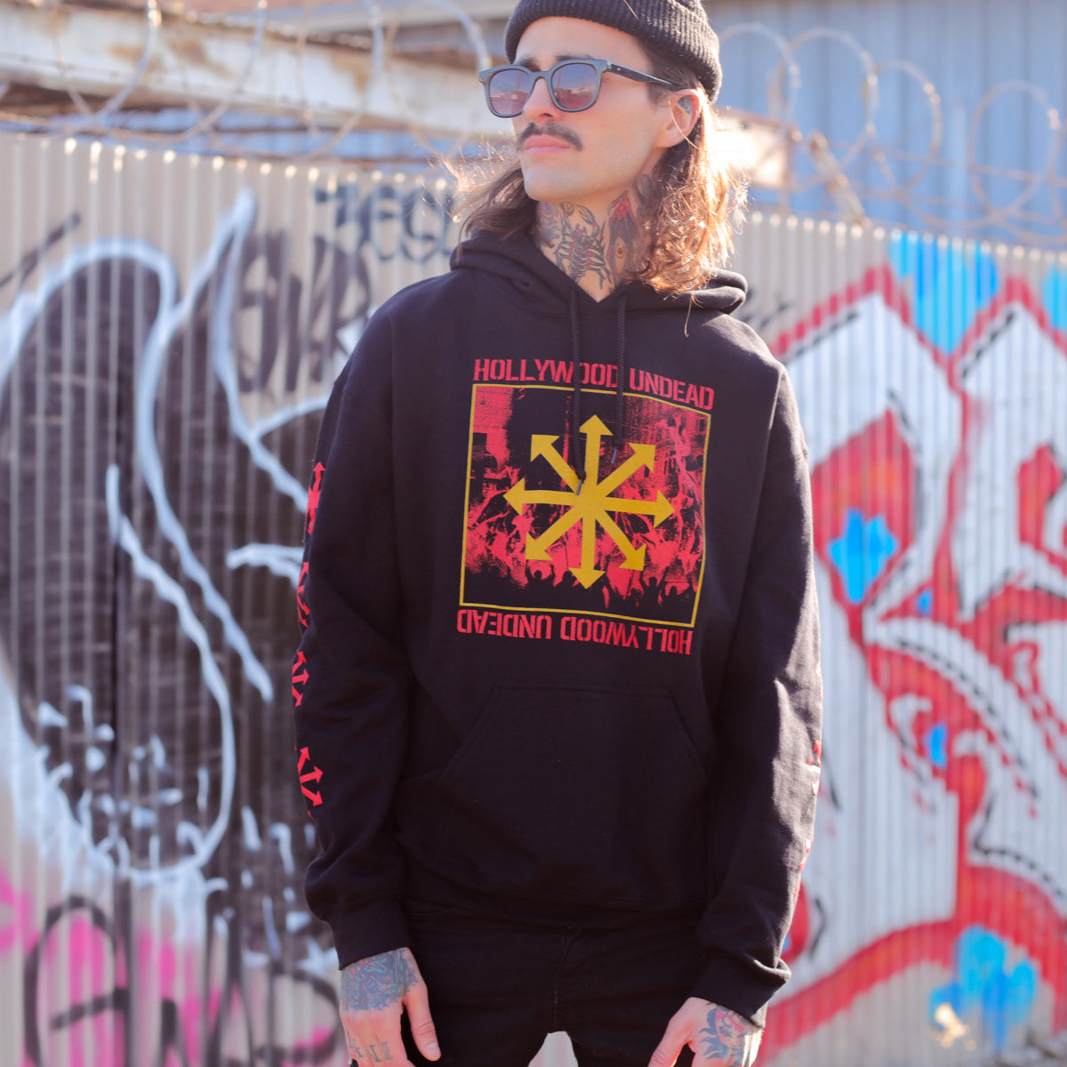 Hollywood Undead Chaos Awaits Pull Over Hoodie (Black)